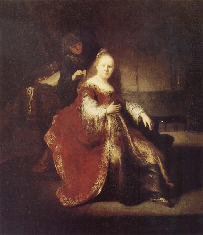REMBRANDT Harmenszoon van Rijn Esther Preparing to Intercede with Abasuerus china oil painting image